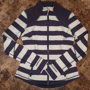 Lululemon purple striped zip jacket, GUC, size 10